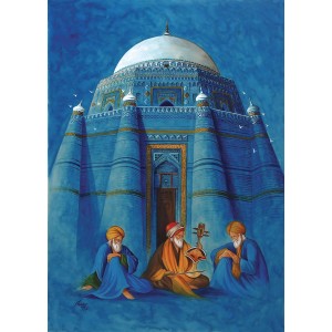 S. A. Noory,Tomb of Shah Rukn-e-Alam II , 20 x 28 Inch, Watercolor on Paper, AC-SAN-004